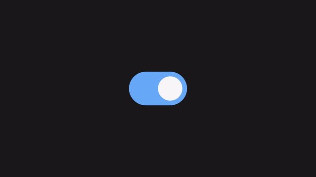 On-Off switch button animation. Transparent Alpha Channel 4k