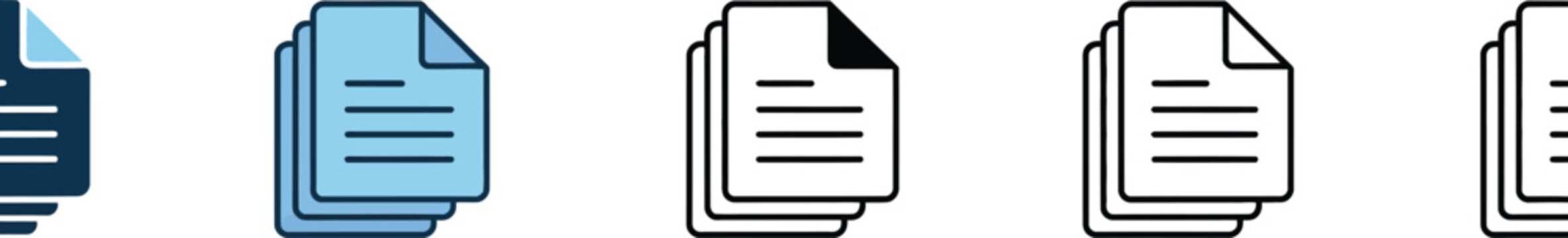Document Icon Vector Isolated on White Background, Paper File Symbol for Website and Mobile App