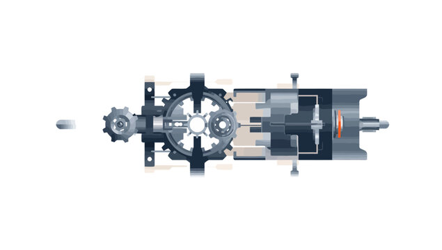 Industrial Machine Gear Mechanism.