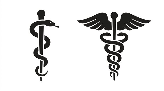 Classic medical symbols representing health and healing
