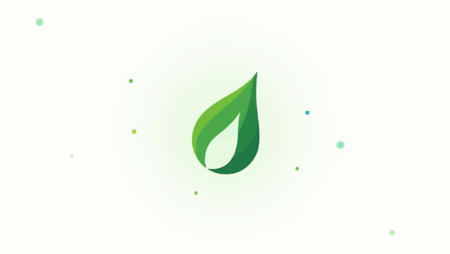 Green leaf logo symbol icon.