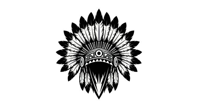 Native American Headdress Illustration