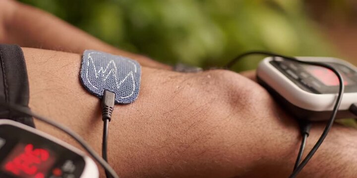 Knee Physical Therapy Using TENS Unit Electrode Pads