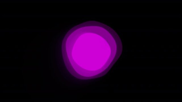 Vibrant pink orb pulses and morphs in soft fluid motion through turbulence displacement, radiating a vivid magenta glow.
