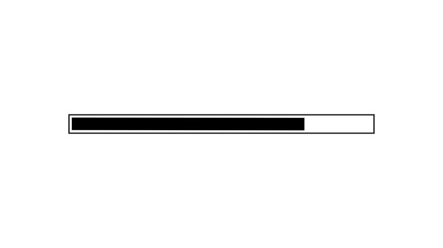 Rectangular bar filling with black color across three frames in video footage