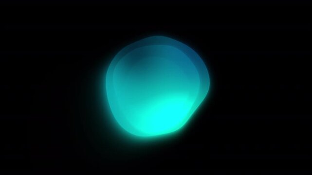 Teal and cyan gradient orb pulses and shifts through turbulence displacement, evoking the fluid light of an arctic aurora.
