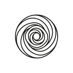 Naklejka premium Abstract spiraling vortex graphic element with abstract geometric circular