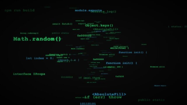 Code Programming Data Flow Digital Technology Development Motion Background