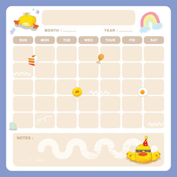 cute printable planner elements cartoon sheets