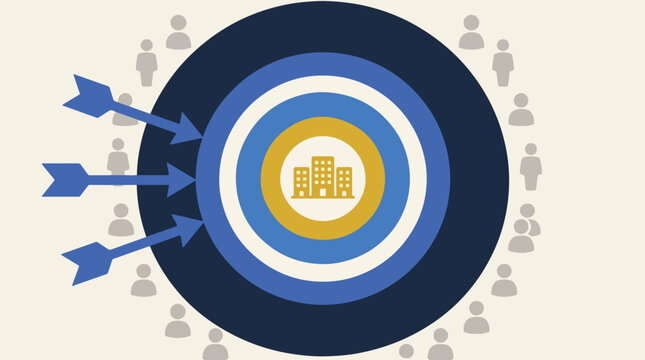 Account Based Marketing ABM Target Account Strategy Vector