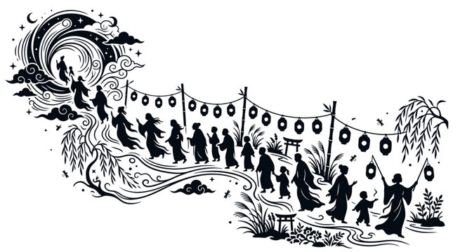 People dancing in a festival parade.