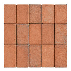 Fototapeta premium Traditional masonry floor cladding, urban sidewalk pavement grid.