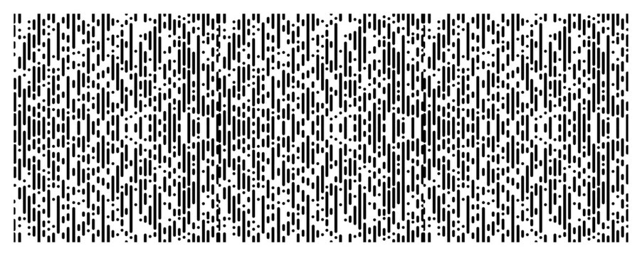 Vertical dashed lines pattern with digital matrix texture in minimalist style