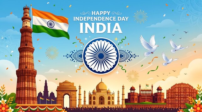 Aug 15 independence day india qutub minar historical landmarks