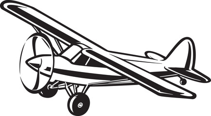 vector illustration of airplane, old plane design. © RamimH_11iman