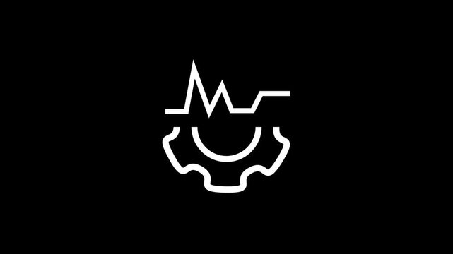 arrow icon sweep animation on black background set