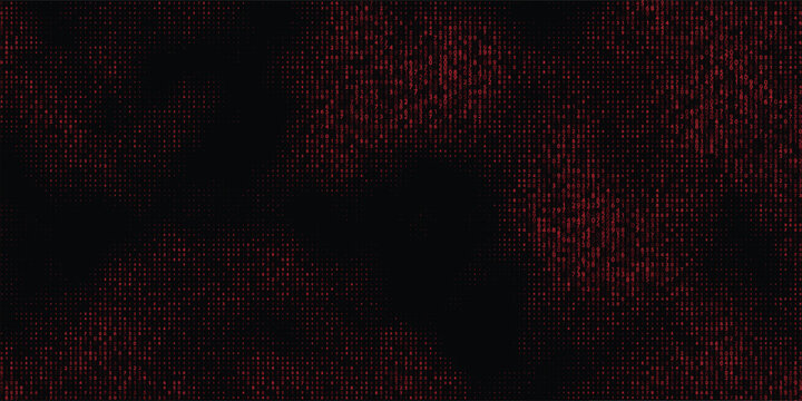 Red Digital Number Matrix on Black Data Surface abstract vector