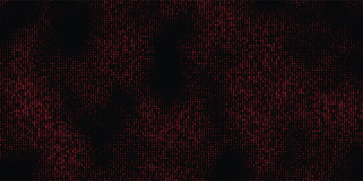 Geometric Red Number Grid with Digital Depth geometric artwork