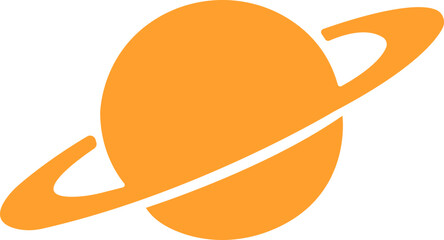 Saturn planet, ringed world and galaxy icon in flat style vector, space, cosmic, astronomy, orbit, universe symbols bundle © AbdulJabbar