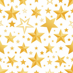 Obraz premium Seamless Pattern of Golden Stars on White Background