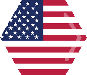 Fototapeta premium American Independence Day Red and Blue Stars Illustration, 4th of July Patriotic Stars and Confetti Illustration, USA Independence Day Blue and Red Stars Element, Patriotic Red Blue Stars Illustration