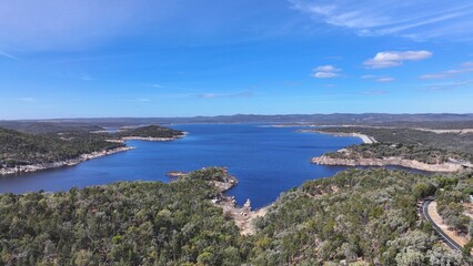 Naklejka premium Spectacular aerial photo of Copeton Dam NSW Australia