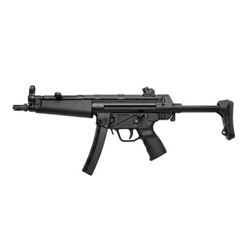 Classic MP5 Machine Gun Isolated on Transparent