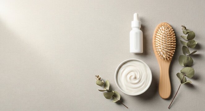 Natural skincare products on table.