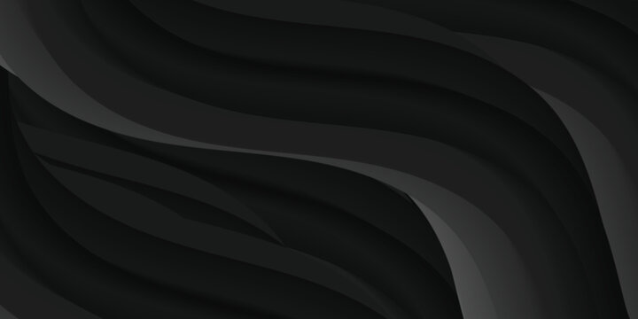 Modern Dark Wave Abstract Wallpaper with Smooth Flowing Gradient Effects