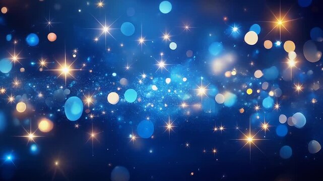 Weightless motion gentle star like bokeh clusters glimmering blurred light orbs cinematic ambience