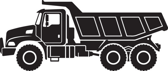 Large Construction Dump Truck Silhouettes © MdHasan