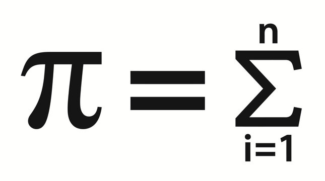 Mathematical representation of Pi formula.