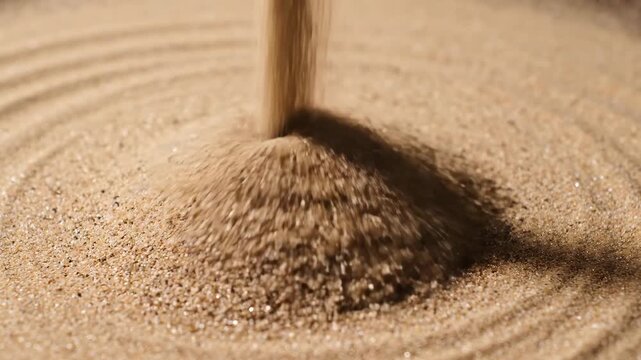 Fine sand texture material for sand tray, fine sand flow accumulation process