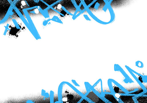 abstract graffiti brush frame png illustration