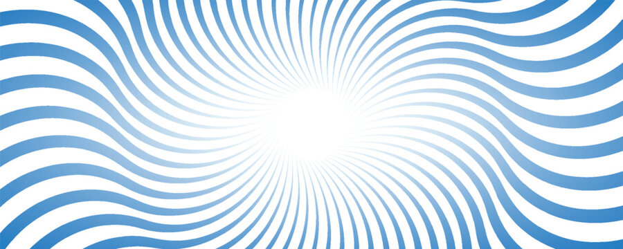 Vector illustration of vectorized sun rays with blue gradient on white background.