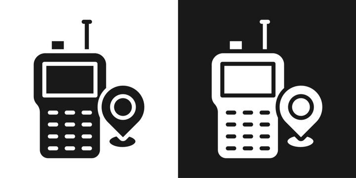 Plumbing Locator Icon In Black And White Glyph Style