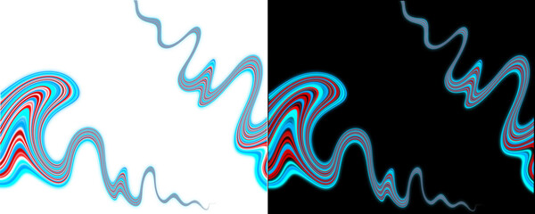 Fototapeta premium multicolor abstract neon light wave png illustration