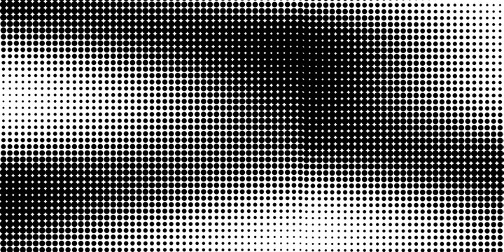 Halftone dotted abstract background. Grain gradient texture background with dots. Noise Stipple pointillism pattern. Sand, grain, grunge stipple effect. Abstract texture, vector illustration. modern
