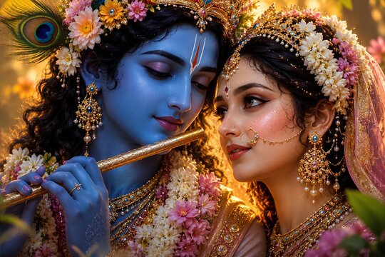 Radha Krishna Full hd photo ai genrated 