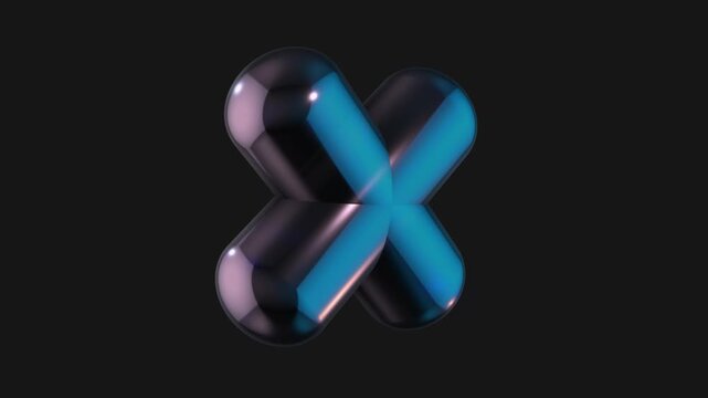 A drag and drop 3D dark chrome style electric shape with alpha that spins on a loop.
