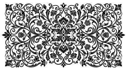 Obraz premium Intricate floral pattern with swirling vines.