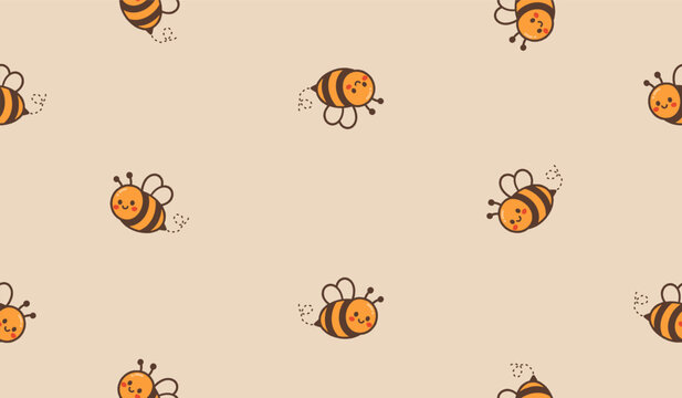 Bee pattern background vector design