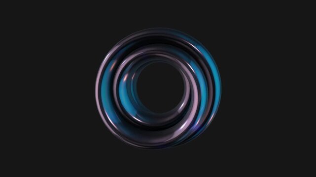 A drag and drop 3D dark chrome style electric shape with alpha that spins on a loop.
