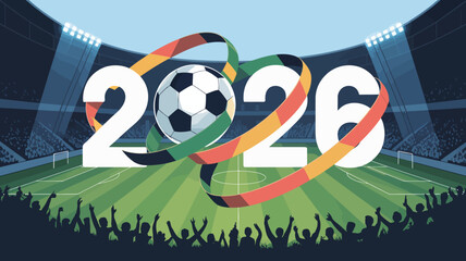 football championship vector illustration soccer tournament sport game competition ball stadium fans crowd event celebration energy excitement activity athletic teamwork goal © Ultimate