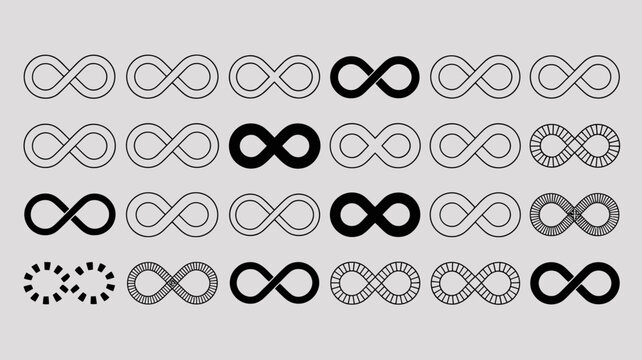 infinity symbol grid vector mathematical loop endless pattern design graphic black white math infinity sign repeating abstract icon sign infinity loop mathematics infinity pattern