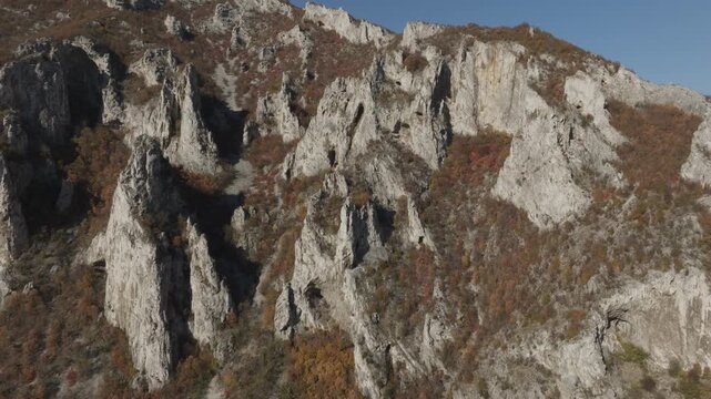 Aerial view of a beautiful rocky landscape.
