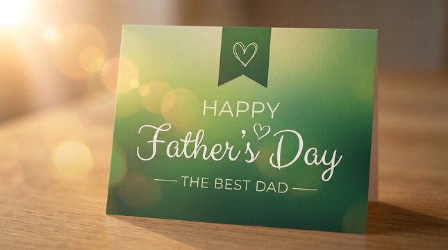 Happy father's day greeting card for dad on june 16