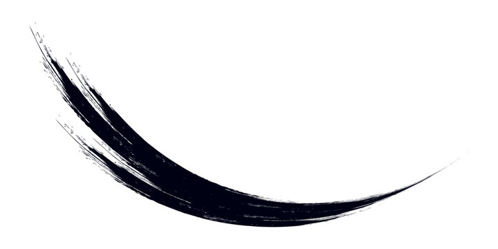 Vector make-up cosmetic mascara brush stroke texture design isolated on white. Realistic mascara smear template. Mascara eyelashes brush stroke makeup. Black hand drawn lash scribble swatch.