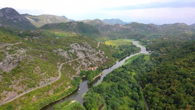 Rijeka Crnojevica magical view of river meandering