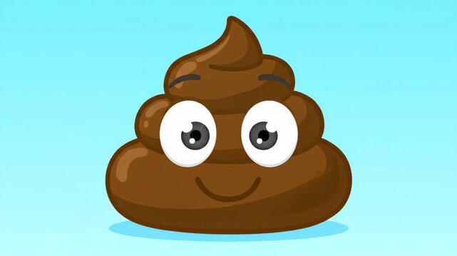 Cartoon poop emoji material, cute cartoon poop emoji pack